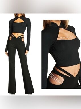 I.AM.GIA Inez Pant in Black (Size M) with Pearl Accent